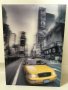 3D Жълто такси taxi Ford в New York винтидж пано за стена