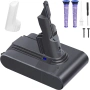 Резервна батерия 21.6V 4.6Ah, съвместима с прахосмукачка Dyson V7, включва 2 филтъра, снимка 1