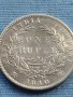 Сребърна монета 1 рупия 1840г. Индия - Британска кралица Виктория 40387, снимка 1
