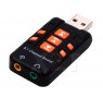Универсален Портативен Мини Аудио Адаптер Xear 3D USB 3D 8.1 Канална Звукова Карта + 3.5мм Интерфейс, снимка 1 - Аудиосистеми - 35169293