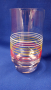 Ретро стъклени чаши за безалкохолно, цветни кантове – 10 бр, снимка 6