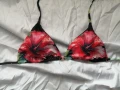 Нов комплект дамски бански от две части с принт цветя хибискус р-р M, L, снимка 5