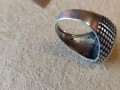 Сребърен пръстен 22мм  (302), снимка 5