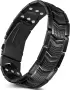 Jeracol Magnetic Bracelet за мъже – магнитна гривна от титанова стомана, 3 реда магнити, сгъваем, снимка 1