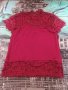 Дантелена блуза в бордо с бюстие, снимка 3