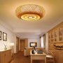 Таванна лампа от ратан естествен бамбук Полилей, снимка 1 - Лампи за таван - 34013589