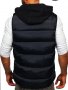 Мъжки елек с качулка – 3306 черен / тъмносин, снимка 3