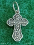 Руски сребърен кръст СПАСИ и СЪХРАНИ много красив 53047, снимка 5