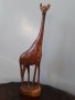 Дърворезба жираф, снимка 1 - Статуетки - 31851792