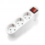 Разклонител No brand, 3 Гнезда, 220V, С ключ, Без кабел, Бял - 17709, снимка 2