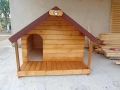 Голяма къща за кучета с веранда, за две кучета кучешка къща , къща от дърво за куче кученца, снимка 2