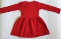 Коледна рокля "Горски кът) червена - 92,98 см, снимка 3