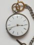 Стар сребърен джобен часовник с ключ, снимка 10