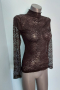 Еластична дантелена блуза "LMTD"® / черна дантела, луксозна категория , снимка 1 - Блузи с дълъг ръкав и пуловери - 36575157