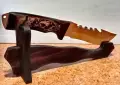 Ловен нож с дрвена стойка, снимка 1