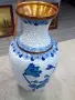 Китайска ваза Клоазоне (Cloisonné) – изящна изработка от мед, емайл и позлата (21х11 см), снимка 5