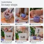 Комплект за ръчно изработени свещи и керамика Sculp (за 2 свещи) с въздушносъхнеща глина и соев, снимка 5
