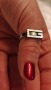 пръстен от медицинска стомана с 18к златно покритие gucci cartier , снимка 7