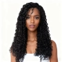 Черна афро къдрава перука с дантелена зона 13×4 - синтетична, 65 см, снимка 4