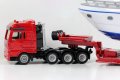 MAN транспортен на яхта, heavy haulage transporter with yacht - мащаб 1:87 на SIKU, снимка 7