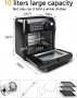 Airfryer Uten 10L, интелигентна настолна фурна с 12 прпграми , LED сензорен екран, 1500 W, снимка 6