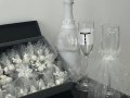 Сватбен комплект чаши с бутилка, снимка 7