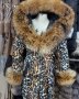 Дамско луксозно палто с лисица код 025, снимка 1 - Палта, манта - 39388334