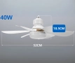 Модерна вентилаторна лампа с форма на цвете, LED осветление, дистанционно, 40W, 1200 лумена, снимка 16