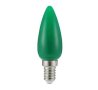 Лампа свещ, зелена, цокъл E14, 220V, 40W