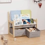 2-етажна детска етажерка чекмеджета Монтесори органайзер книги детска, снимка 5