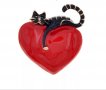  Брошка сърце+коте, снимка 1 - Други - 31805686