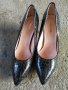 Нови, дамски, черни обувки с ток, снимка 1 - Дамски елегантни обувки - 42205545