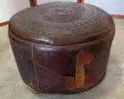 Кожен отоман ,османска (табуретка) Еквадор c. 1960 г, снимка 6
