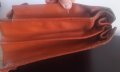 Стара оранжева кожена офис чанта, снимка 10