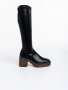 ЗИМНА РАЗПРОДАЖБА! Дамски чизми черни от кожа, снимка 1 - Дамски ботуши - 42536253