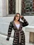 Miu Miu Дамска Дълга Плетена Жилетка С Качулка И Колан Миу Миу Код I_13, снимка 1