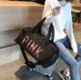 ПРЕОЦЕНЕН ПРОДУКТ! Спортен сак PINK ЧЕРЕН, gym bag, travel bag, чанта за фитнес, чанта за багаж , снимка 3