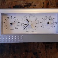 часовник с будилник, термометър и хидрометър за бюро разни, снимка 8 - Други - 13454690