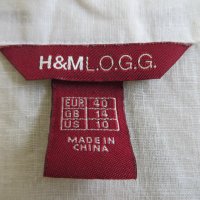 H&M LOGG, нова ленено-памучна блуза, 40, снимка 6 - Блузи с дълъг ръкав и пуловери - 39167130