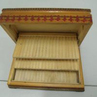 № 6496 стара дървена кутия - табакера  - размер 22,5 / 15 / 7,5 см , снимка 5 - Други ценни предмети - 37894204