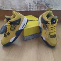 Nike Air Jordan Retro 4 Yellow Lightning Кецове Обувки Маратонки Нови Дамски Размер 39 Номер , снимка 11 - Кецове - 38604246