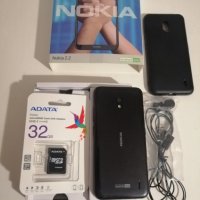 Телефон Nokia 2.2 Black Dual Sim - пълен комплект, снимка 1 - Nokia - 42066863