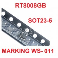 RT8008  SMD MARKING WS-011  Step-Down DC/DC Converter  600mA - 2 БРОЯ, снимка 1 - Друга електроника - 29338634