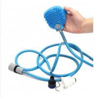 Подвижен душ с четка за къпане на домашни любимци – Pet Bathing Tool, снимка 5 - Други стоки за животни - 29524766