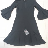 Елегантна дамска черна къса рокля, марка Ad Lib, снимка 1 - Рокли - 31343897