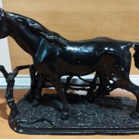 Стара метална статуетка, кон, снимка 1 - Други ценни предмети - 38260725