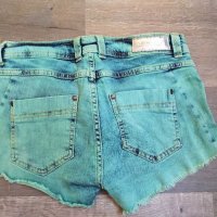 Fishbone S зелени къси дънки, снимка 4 - Къси панталони и бермуди - 29344178