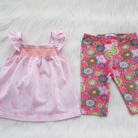 Туника Carter*s с фламинго и къс клин 9-12 месеца, снимка 3 - Комплекти за бебе - 29558366