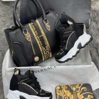 Дамска чанта портфейл и кецове Versace код 122, снимка 1 - Дамски ежедневни обувки - 34543195