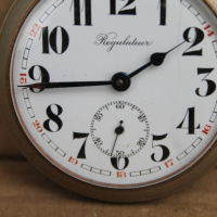Голям джобен часовник ''Regulator'', снимка 4 - Джобни - 44748216